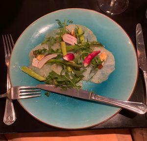 Swede & asparagus starter, so delish I almost forgot the pic  at Swinckels in Twello in Twello