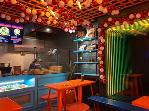 Inside small venue at Dumpling N' Dips in New York City