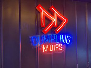 Sign at Dumpling N' Dips in New York City