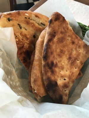 Garlic naan at Cheeni  at Cheeni Indian Food Emporium in Raleigh