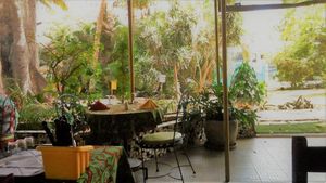 Restaurant and garden at Institut Francais Leopold Sedar Senghor in Dakar