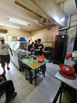 Mix rice and kitchen at Berkah Vegetarian in Jakarta