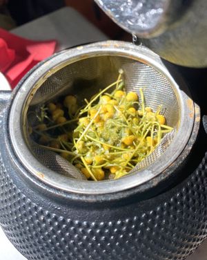 Fresh chamomile tea  at Eklektik in Thessaloniki