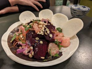 Pomelos salad (A++) at Madame Hà in Con Dao