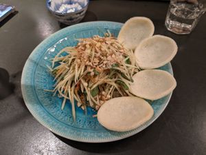 Papaya salad (A) at Madame Hà in Con Dao