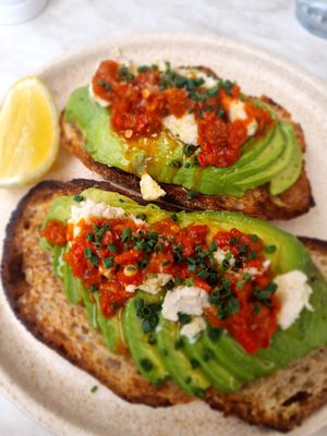 Avocado toast at Matilda in Mont Albert North