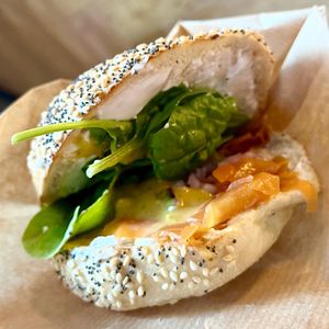 Vegan upper west side bagel   at New York Bagel Bar - City in Hamburg