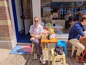 Outdoor seating at Blue Bar1 in Utrecht