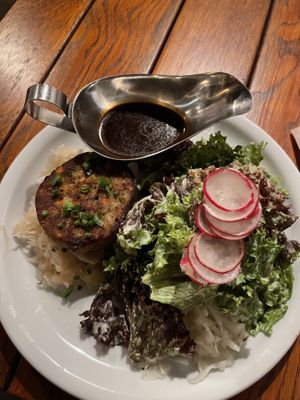 Saumagen with salad   at Weinstube Eulenspiegel in Speyer