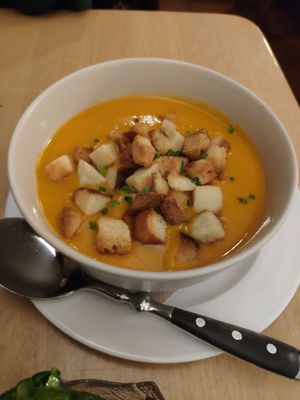 Kürbissuppe at Weinstube Eulenspiegel in Speyer