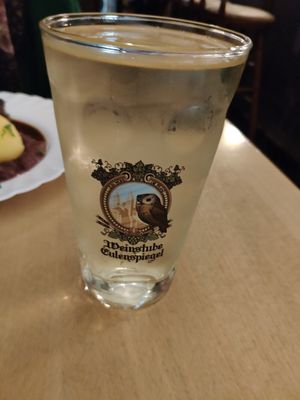 Alkoholfreie Rieslingschorle at Weinstube Eulenspiegel in Speyer