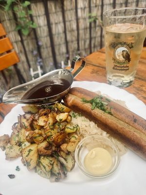 vegane bratwurst  at Weinstube Eulenspiegel in Speyer