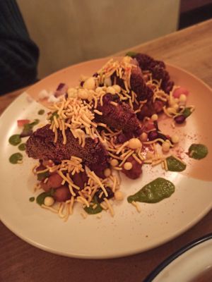 Beetroot Tikka chaat at The Old Bookshop in Bristol