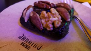 Brownie (R$13). Saboroso (tasty). at Janaíno Vegan Bar in Curitiba