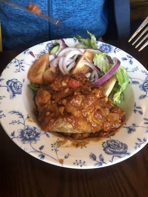 Jacket potato with three bean chilli  at The Spirit Merchant - J D Wetherspoons in Newtownards