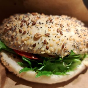 Vegan bagel at Brauðgerðarhús Akureyrar in Akureyri
