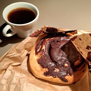 Chocolate bun at Brauðgerðarhús Akureyrar in Akureyri