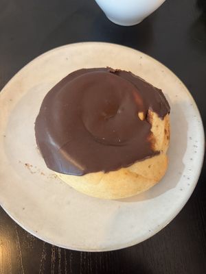 Chocolate cinnamon roll  at Brauðgerðarhús Akureyrar in Akureyri