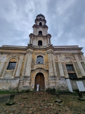 Outside at Pirmas Blynas in Vilnius