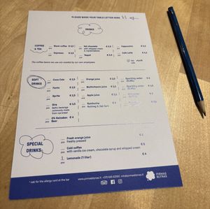 We opted to share a litre of lemonade    at Pirmas Blynas in Vilnius