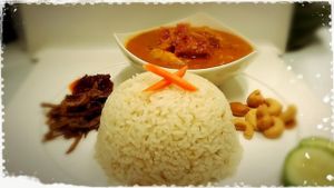 Vegetarian curry rice. The chef constantly stirs this for 2 hours. An outstanding dish! at Ren Dao Asian Vegetarian in Elsternwick