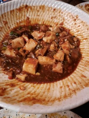 Mapo Tofu, watchout its meant to be spicy. at Ren Dao Asian Vegetarian in Elsternwick