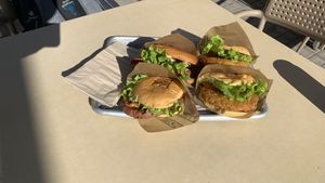 „Beef“ burgers came with „bacon“  at TGB - The Good Burger in Valencia