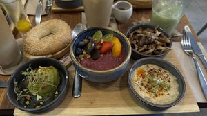 The mushrooms were really good!  at Pantry Brunch & Coffee in Budapest