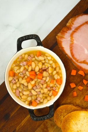 Our Navy Bean is available without the ham by special request. It is then Vegan. at The Soup Shop in Melbourne