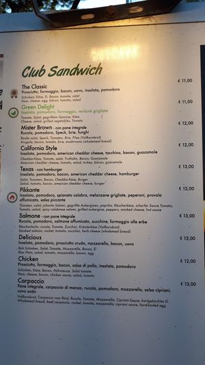 Menu at Big Ben Pub in Lido Di Jesolo
