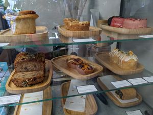Cake selection at Mit Milch Coffee in Hythe