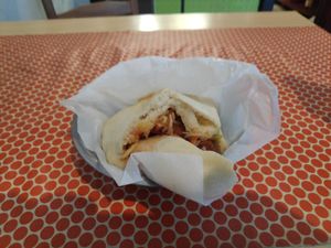 Falafel pita at TiK TaK Hummus Bar in Budapest