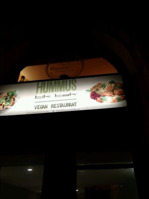 highlighter at TiK TaK Hummus Bar in Budapest