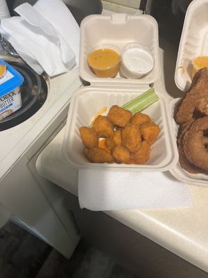 Buffalo wings with cheese sauce and ranch 🔥😋  at Sweet Vibes - Pop up in Hazelwood