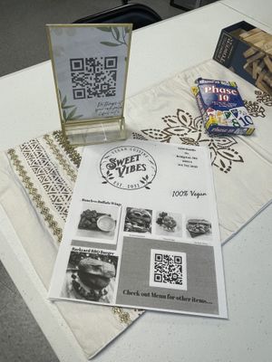 Menu online! Use the QR code - nice website   at Sweet Vibes - Pop up in Hazelwood