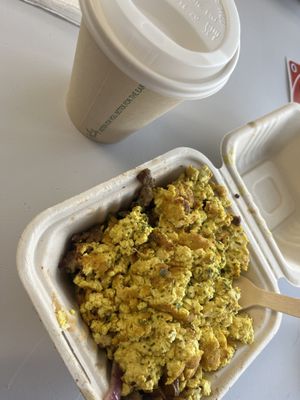 Shaniya skillet and latte   at Sweet Vibes - Pop up in Hazelwood