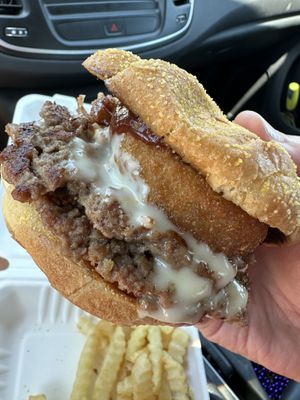 Backyard bbq burger  at Sweet Vibes - Pop up in Hazelwood