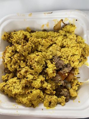 Potato, onion, sausage and eggs. Seriously so yummy!  at Sweet Vibes - Pop up in Hazelwood