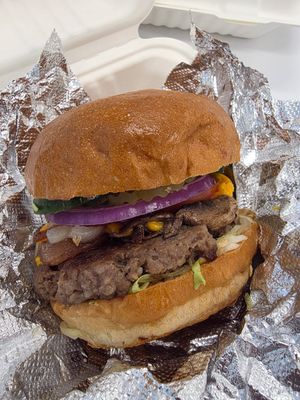 Impossible burger at Burger Village - Church Street in New York City