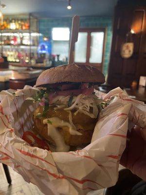 katsu burger   at Rabbit Food @ Meadows Tap in Edinburgh