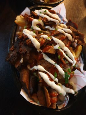 Doner topped chips at Rabbit Food @ Meadows Tap in Edinburgh