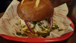 Katsu Burger (a must try) at Rabbit Food @ Meadows Tap in Edinburgh