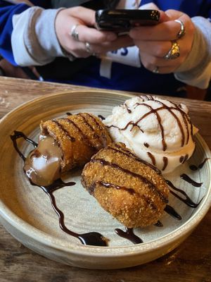 Deep Fried Vegan Mars  at Rabbit Food @ Meadows Tap in Edinburgh