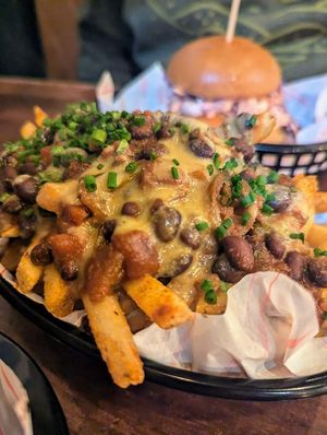 Chili cheese fries at Rabbit Food @ Meadows Tap in Edinburgh