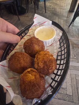 Lasagne balls   at Rabbit Food @ Meadows Tap in Edinburgh