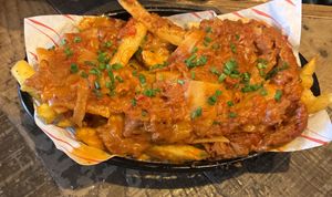 Lasagna Loaded Fries  at Rabbit Food @ Meadows Tap in Edinburgh