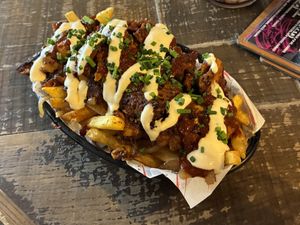Shawarma Loaded Fries  at Rabbit Food @ Meadows Tap in Edinburgh