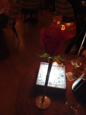 Edible rose petals (I won't spoil what they taste like) at Mini Bar - José Avillez in Lisbon