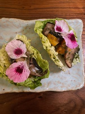 Mushroom cabbage taco at Mini Bar - José Avillez in Lisbon