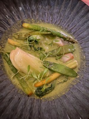 Grilled vegetables curry at Mini Bar - José Avillez in Lisbon